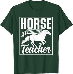 Horse Riding Teacher Rider Lover Equestrian T-Shirt - T-Shirt | Forest