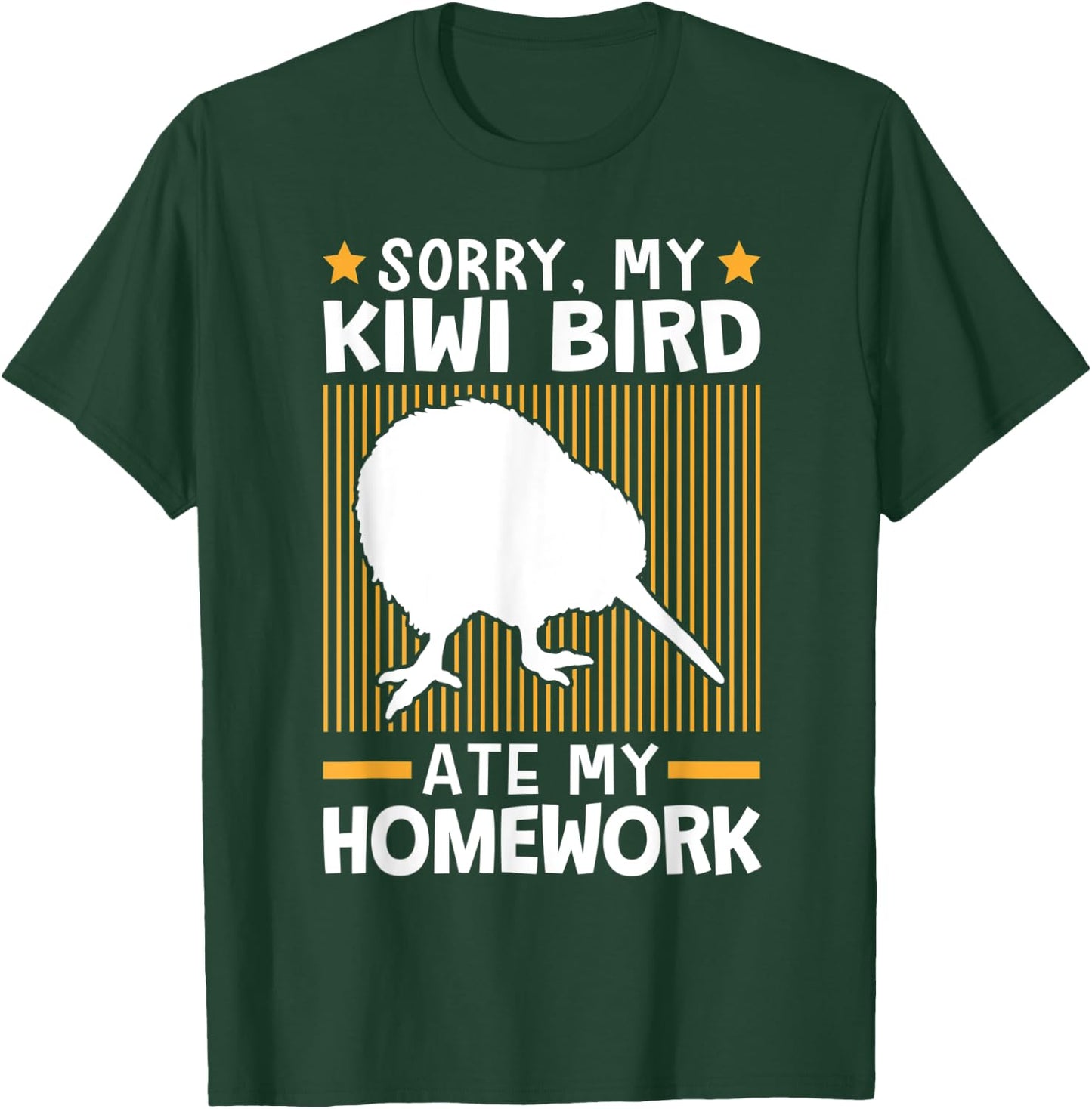 Kiwi Bird ate my homework flightless Kiwi bird T-Shirt - T-Shirt | Forest
