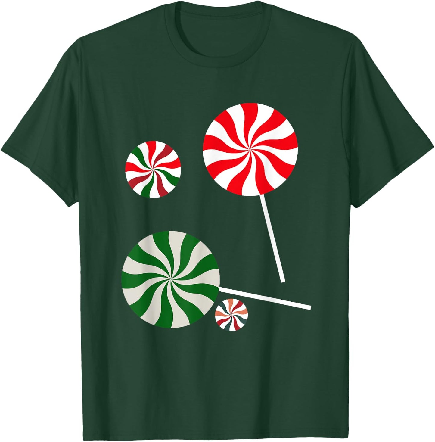 Christmas Peppermint Christmas Candy T-Shirt - T-Shirt | Forest