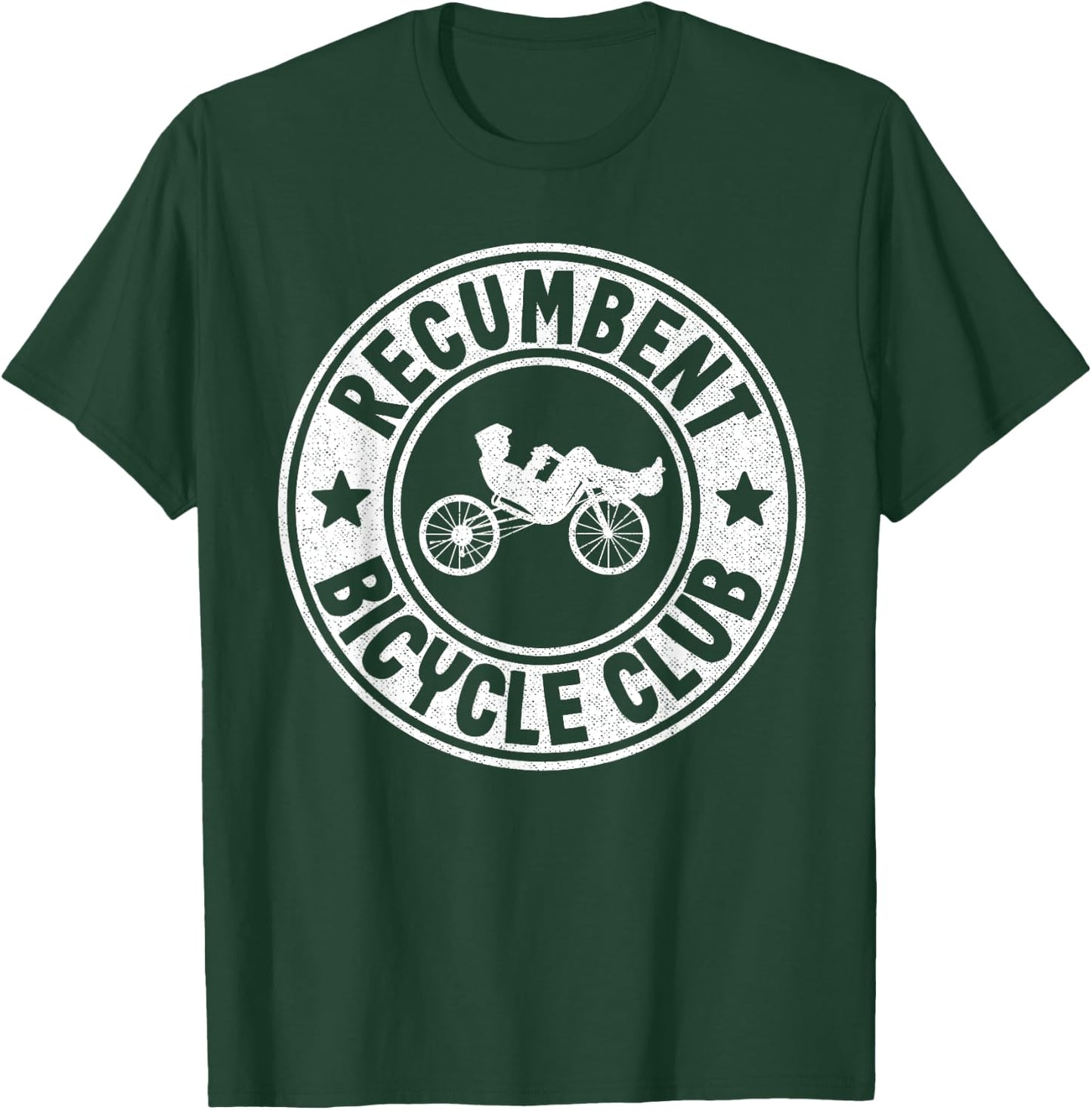 Recumbent Bicycle Club Logo Trike Bike Velomobile Cyclist T-Shirt - T-Shirt | Forest