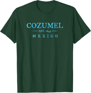 Cozumel Mexico Colorful Retro Throwback Boys Girls Souvenir T-Shirt - T-Shirt | Forest