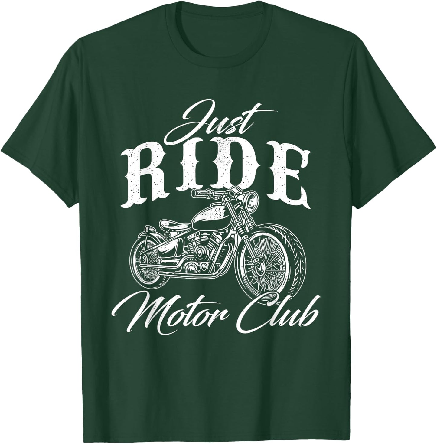 Just Ride Motor Club - Biker Motorcycle Rider T-Shirt - T-Shirt | Forest