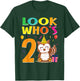 2nd Birthday Owl Look Whoos 2 Years Old Party T-Shirt - T-Shirt | Forest