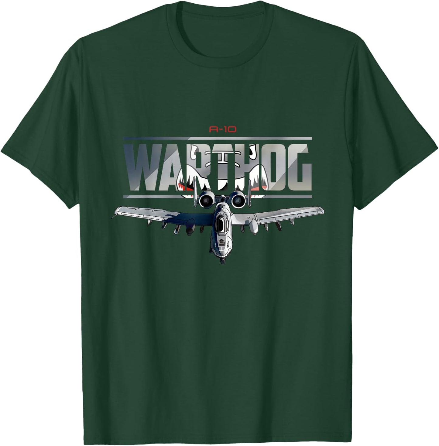 American Military Airplane Warthog Pilot T-Shirt - T-Shirt | Forest