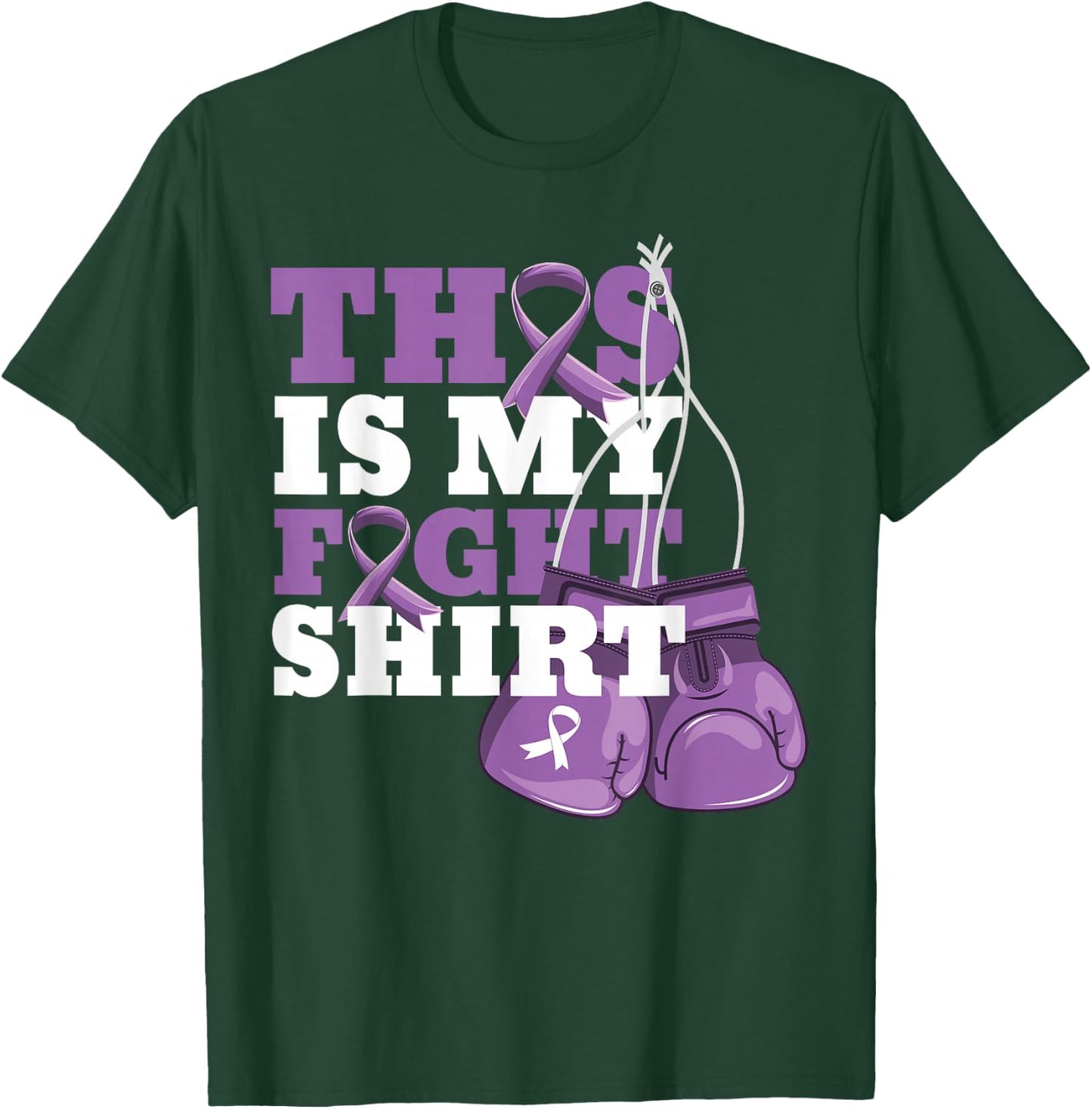 This Is My Fight Shirt Alzheimer Fighter Support Strong men T-Shirt - T-Shirt | Forest