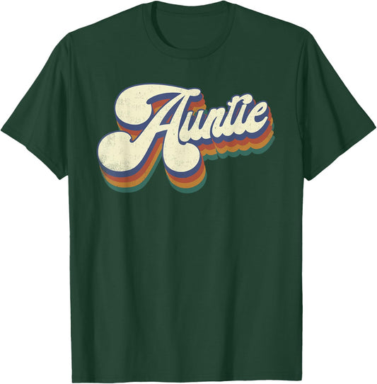 Auntie Gifts Retro Vintage Mother's Day Aunt T-Shirt - T-Shirt | Forest