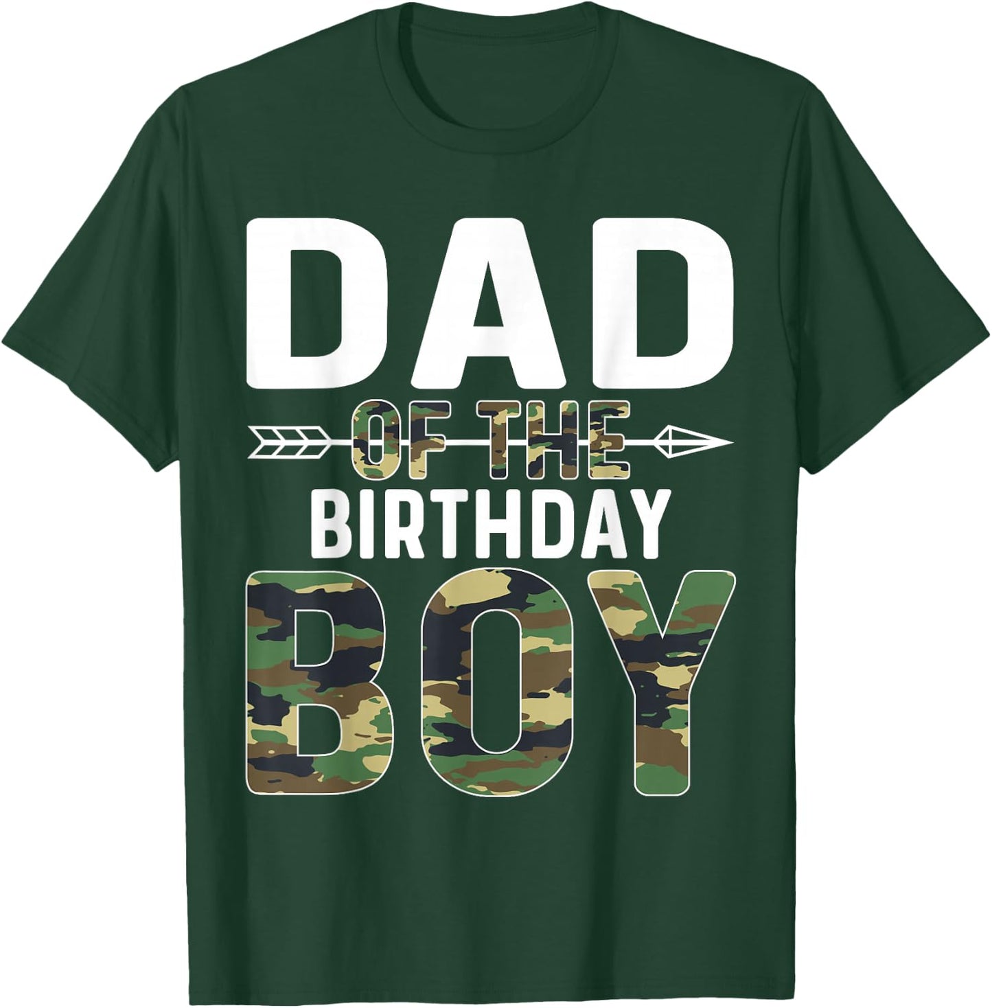 Camouflage Dad of the Birthday Boy T-Shirt - T-Shirt | Forest