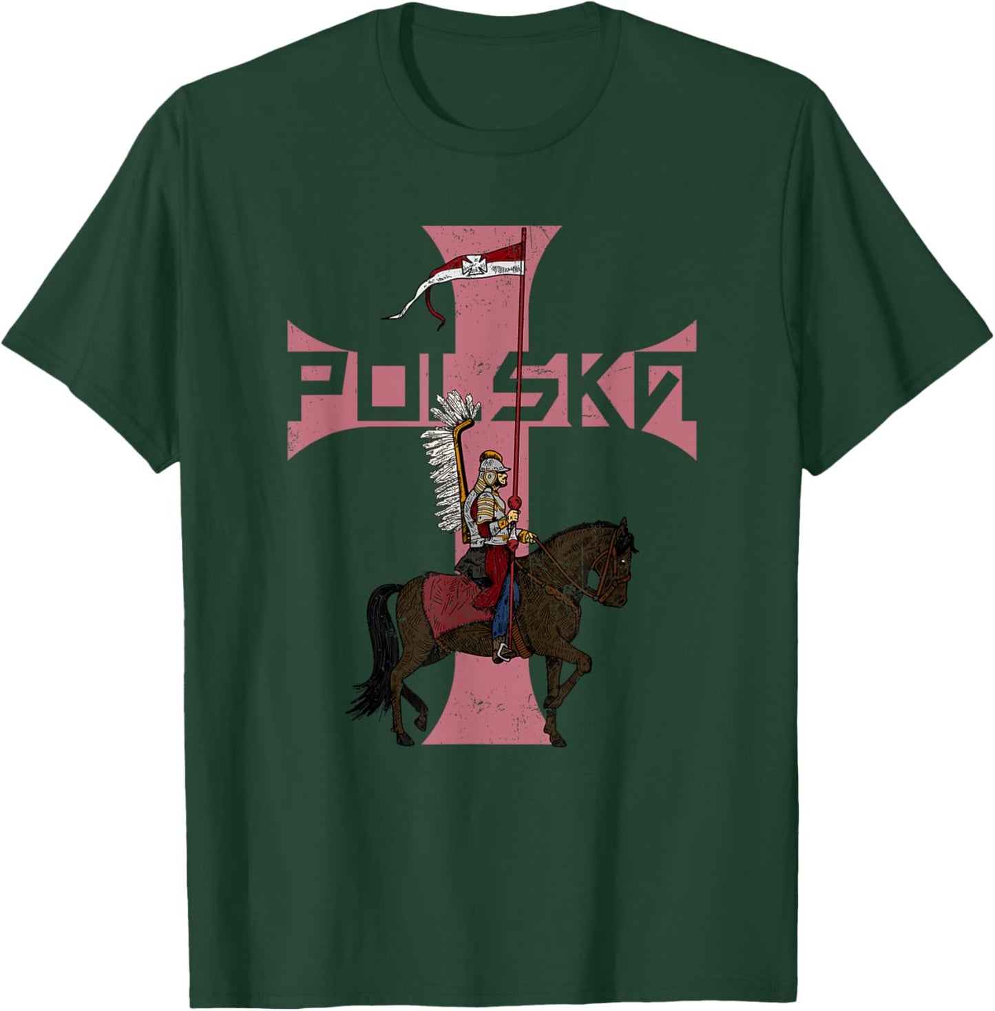 Poland husaria Polish winged hussars military Polska Krakow T-Shirt - T-Shirt | Forest