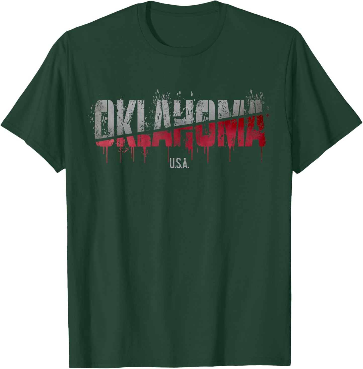 Distressed Oklahoma USA T-Shirt - T-Shirt | Forest