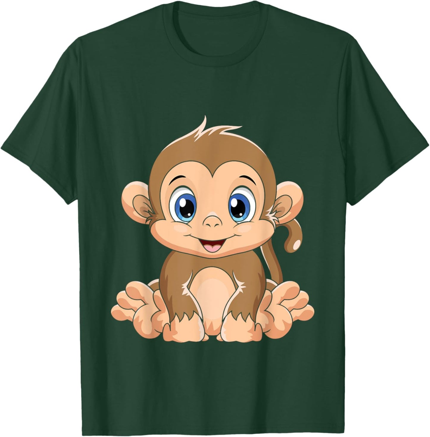 Cute Baby Monkey - Animal Lover Primate Zookeeper Zoology T-Shirt - T-Shirt | Forest