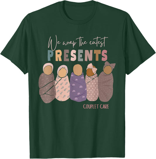 Couplet Care Nurse Christmas T-Shirt - T-Shirt | Forest