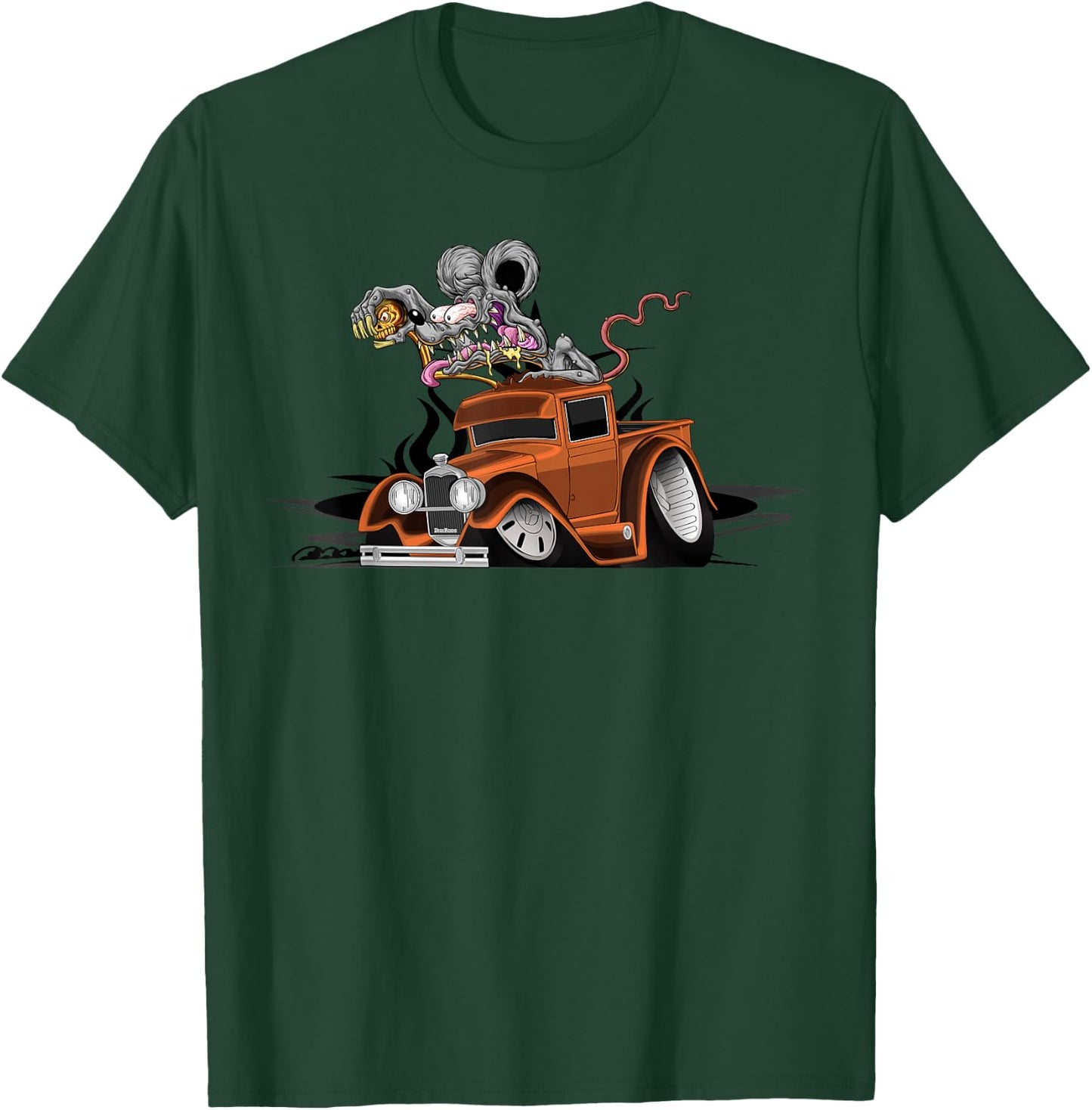 DigiRods Rat Rod Racer 1930s Hot Rod Truck Cartoon Car T-Shirt - T-Shirt | Forest
