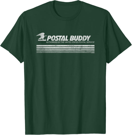 USPS Vintage Postal Buddy United States Postal Service T-Shirt - T-Shirt | Forest