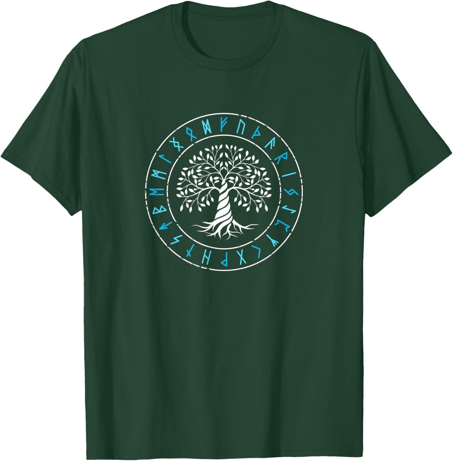 Yggdrasil Tree of Life Viking Runes Norse Mythology T-Shirt - T-Shirt | Forest