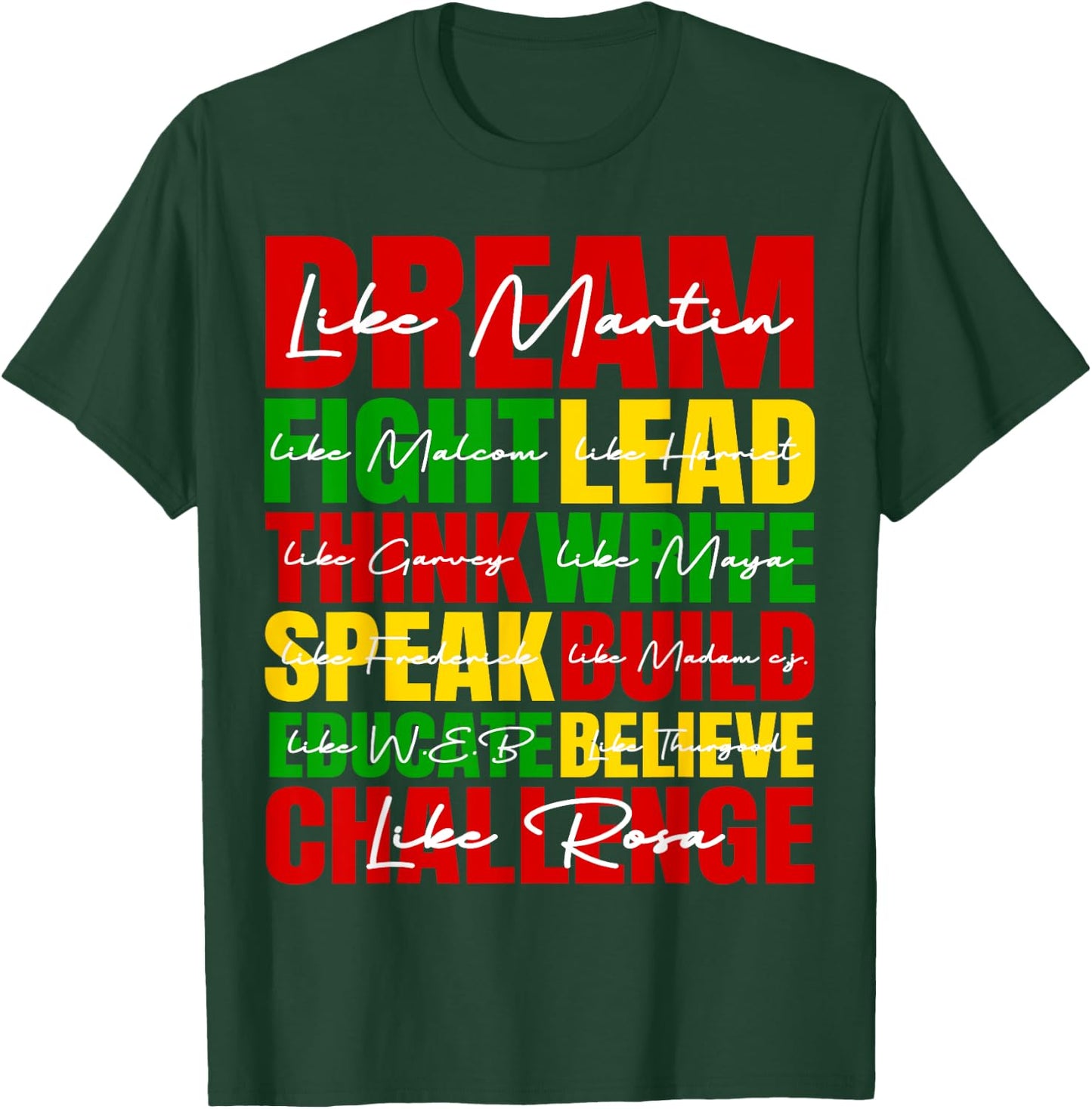 Dream Black History Month Juneteenth African American Gifts T-Shirt - T-Shirt | Forest
