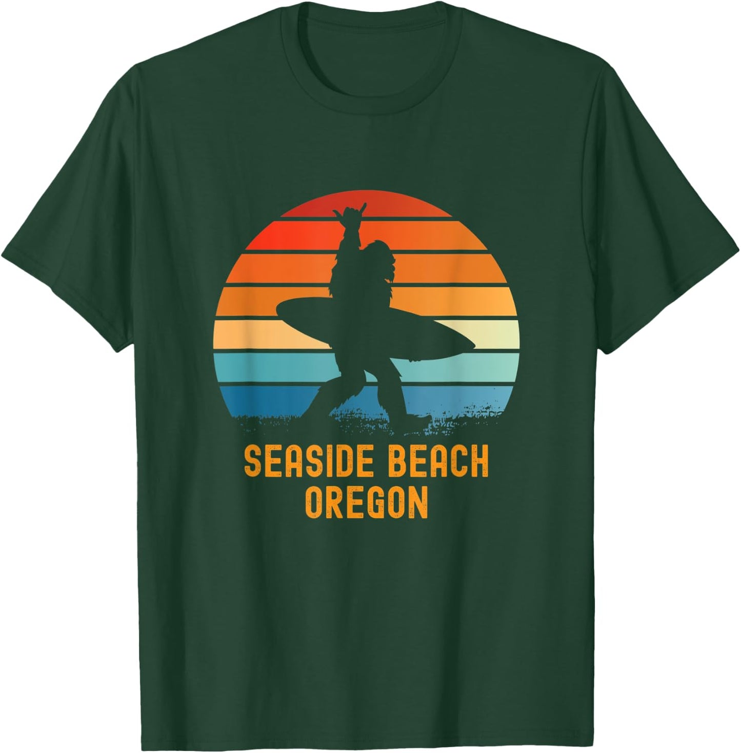 Seaside Beach - Oregon Sasquatch Souvenir T-Shirt - T-Shirt | Forest