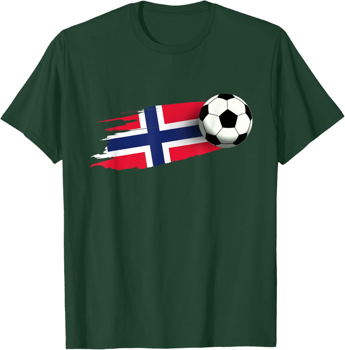 Norway Flag Jersey Norwegian Soccer Team Norwegian T-Shirt - T-Shirt | Forest