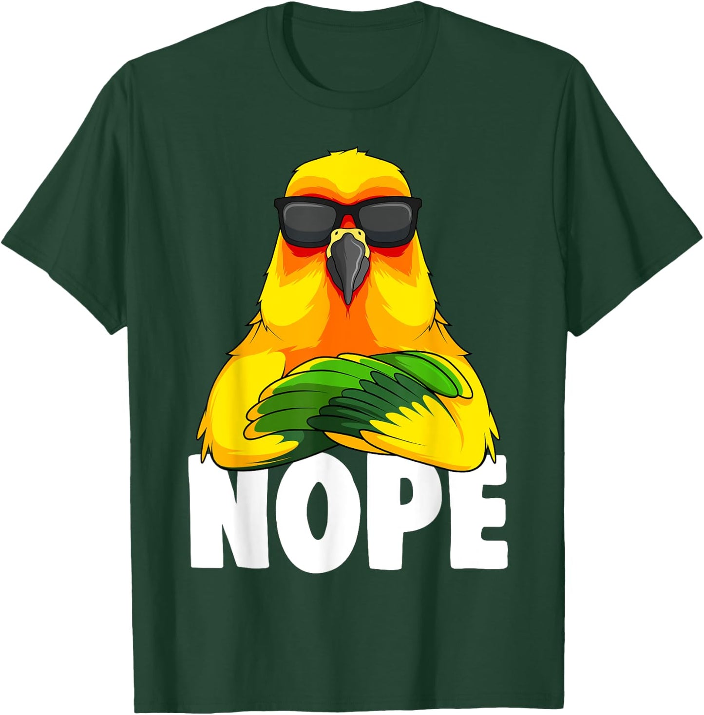 Sun Conure Parrot Bird T-Shirt - T-Shirt | Forest