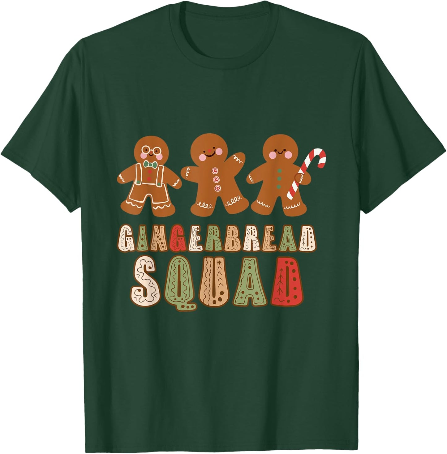 Gingerbread Squad Cute Lover Ginger Bread Cookie T-Shirt - T-Shirt | Forest