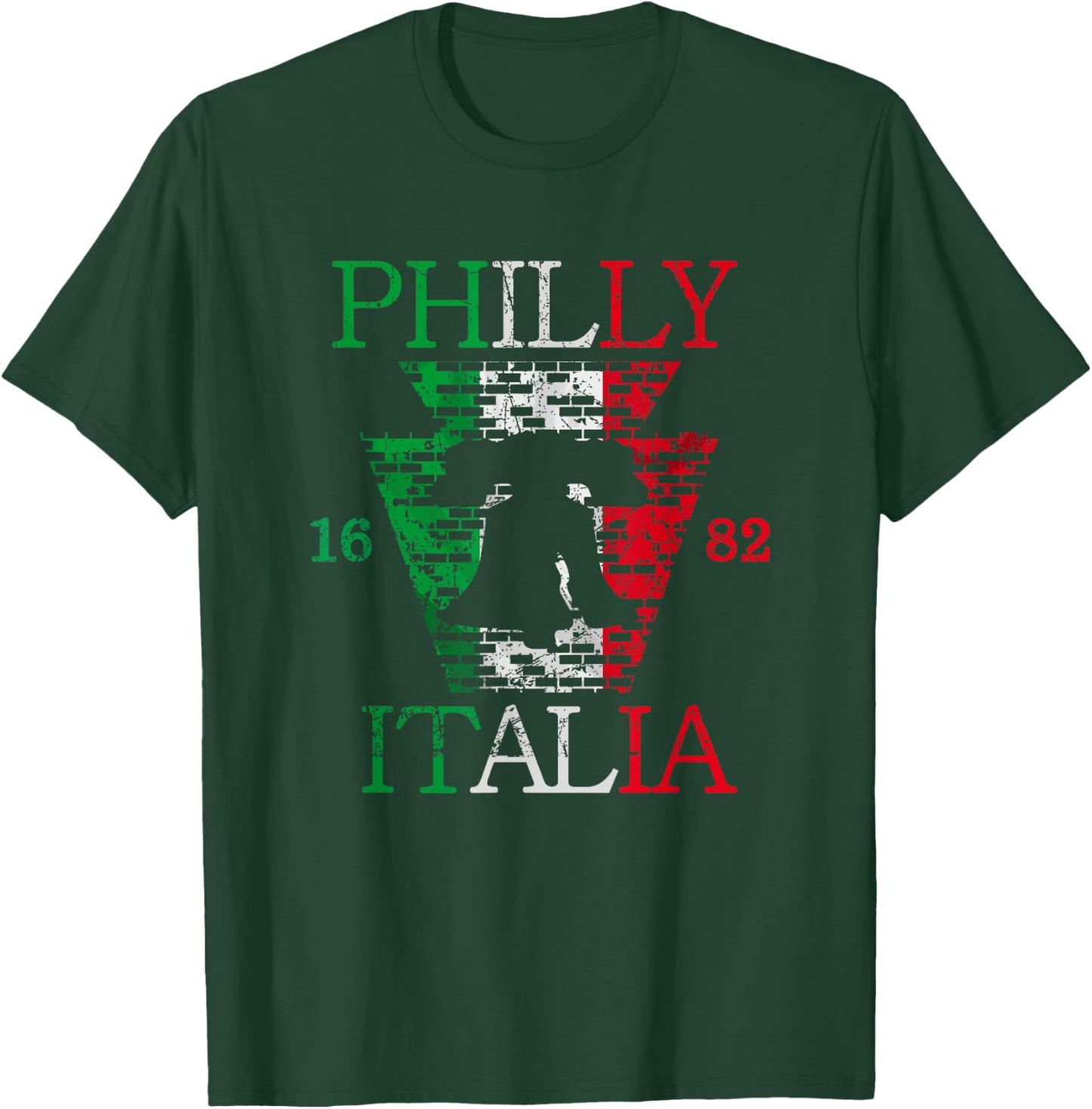 Philly Italian Flag Italia Liberty Bell South Philadelphia T-Shirt - T-Shirt | Forest