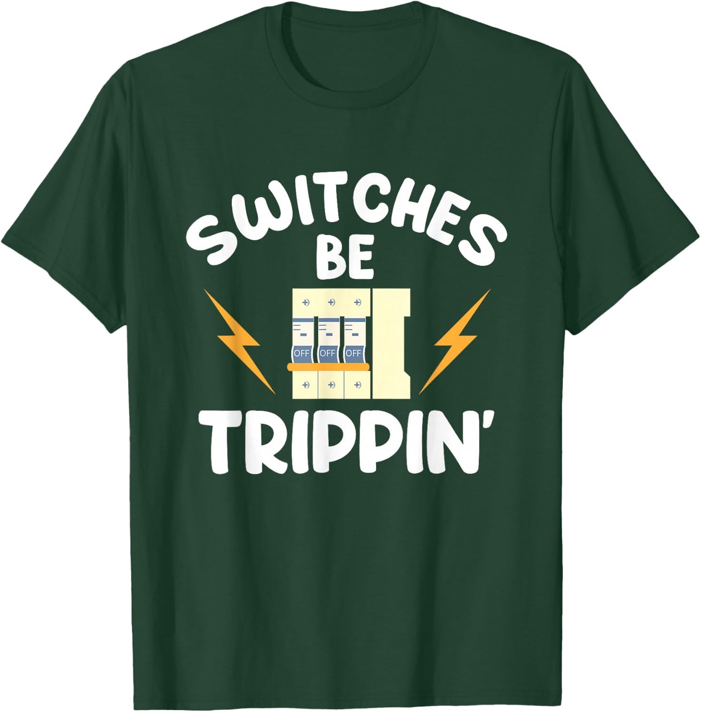Electrician Electrical Engineer Lineman Electricity T-Shirt - T-Shirt | Forest