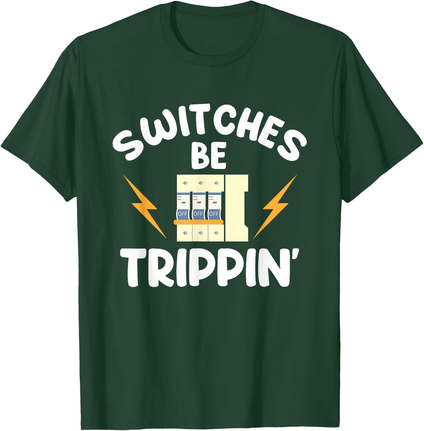 Electrician Electrical Engineer Lineman Electricity T-Shirt - T-Shirt | Forest