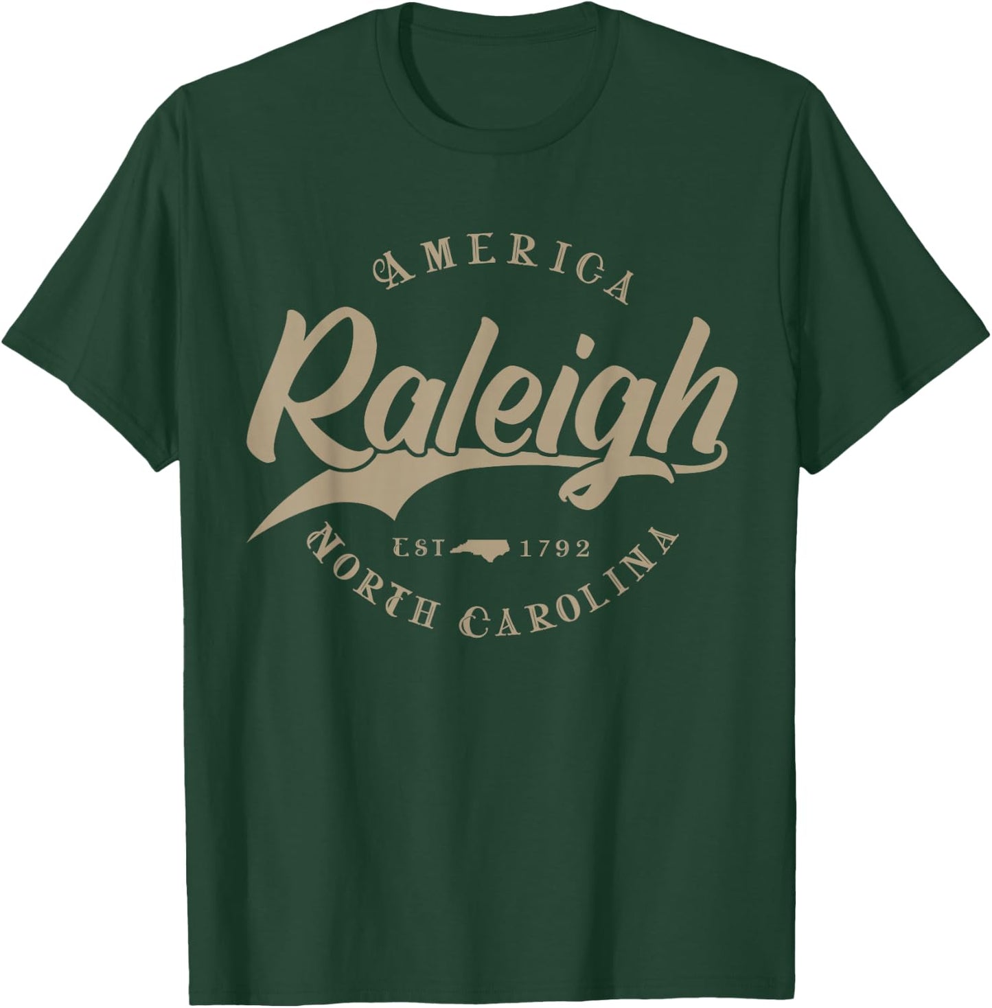 Raleigh NC | North Carolina T-Shirt - T-Shirt | Forest