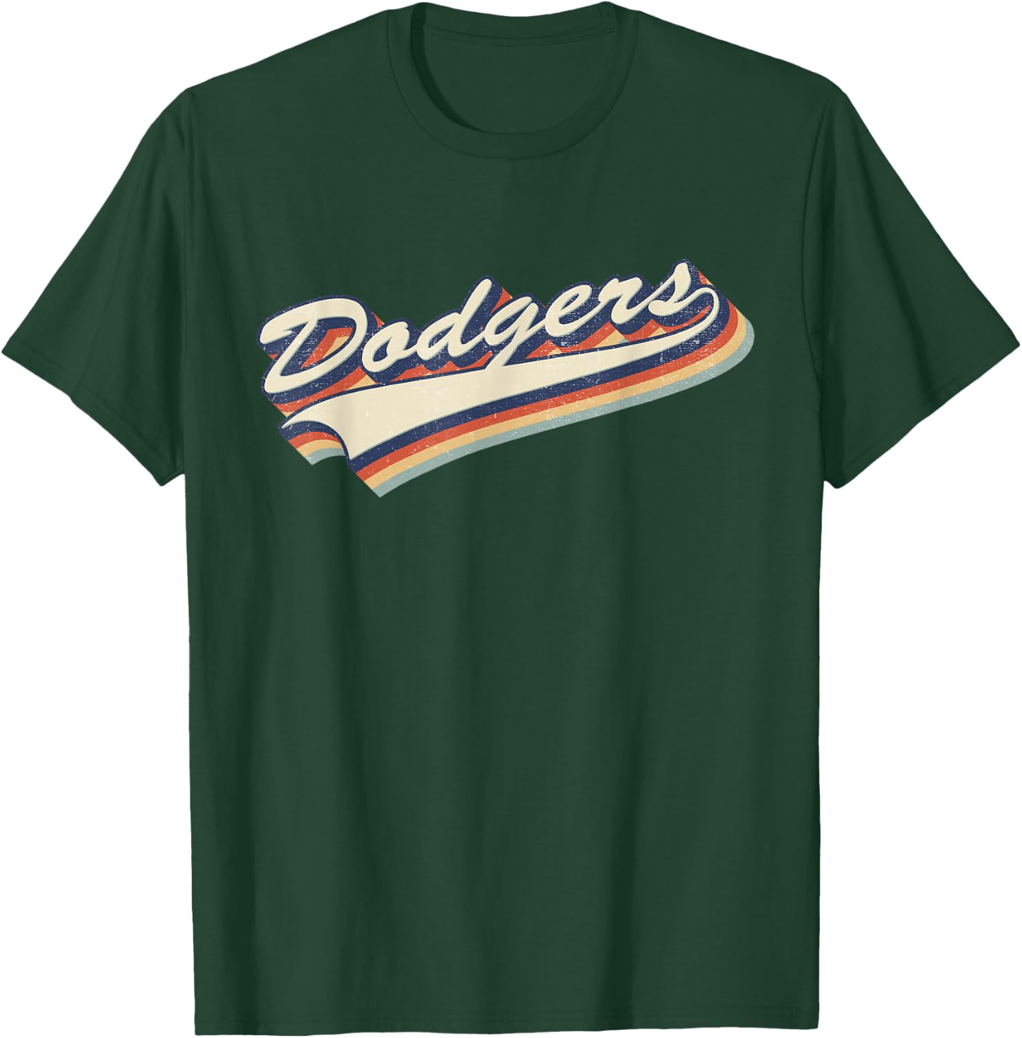 Vintage Dodgers Name Retro Style 70s 80s 90s Gift Men Women T-Shirt - T-Shirt | Forest