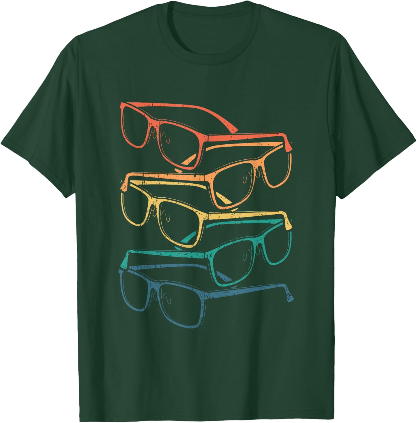 Optician Optometrist Retro Vintage Glasses Eye Glass Doctor T-Shirt - T-Shirt | Forest