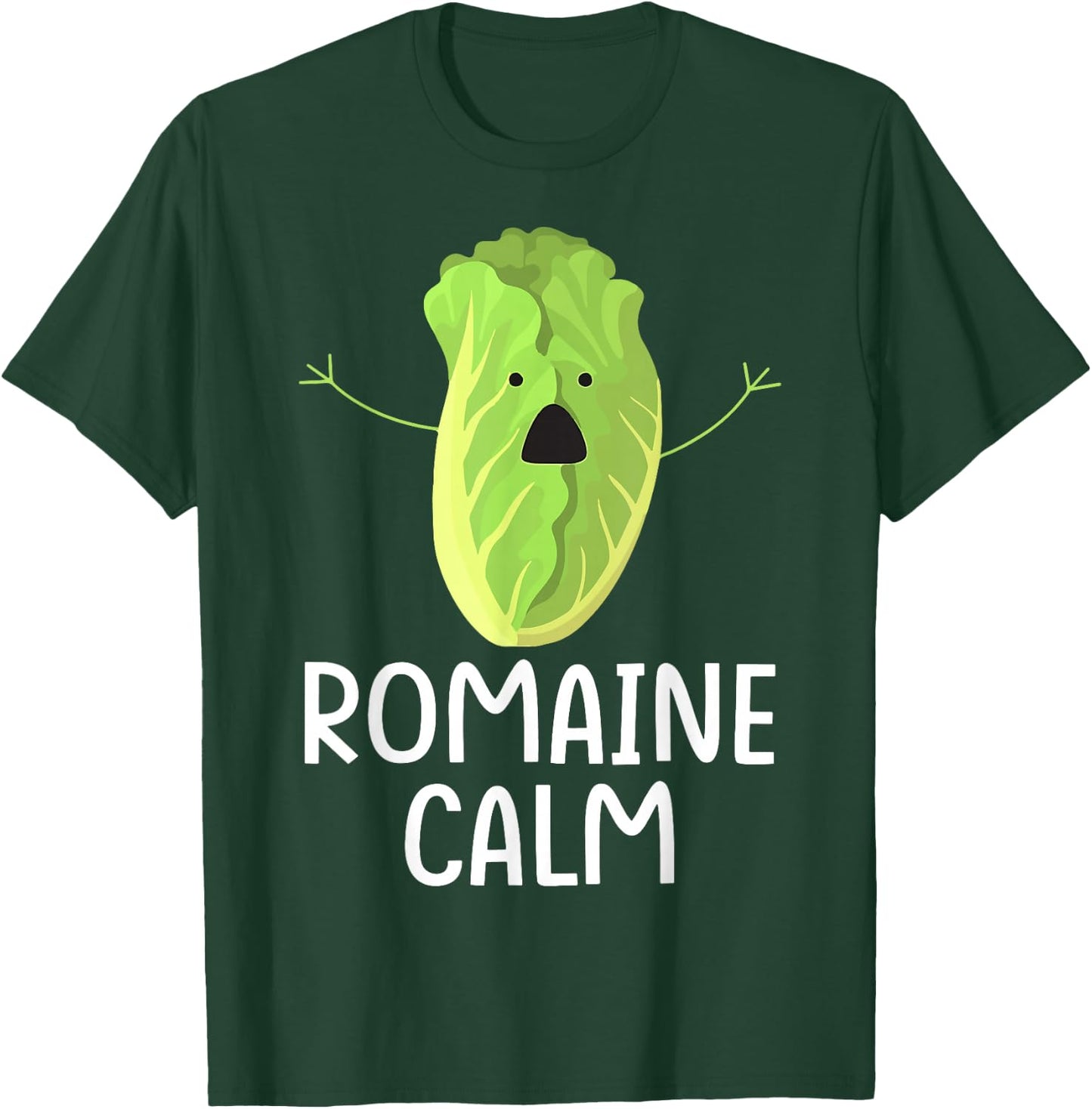 Funny Lettuce Vegetable Gardening Pun Romaine Calm Gardener T-Shirt - T-Shirt | Forest