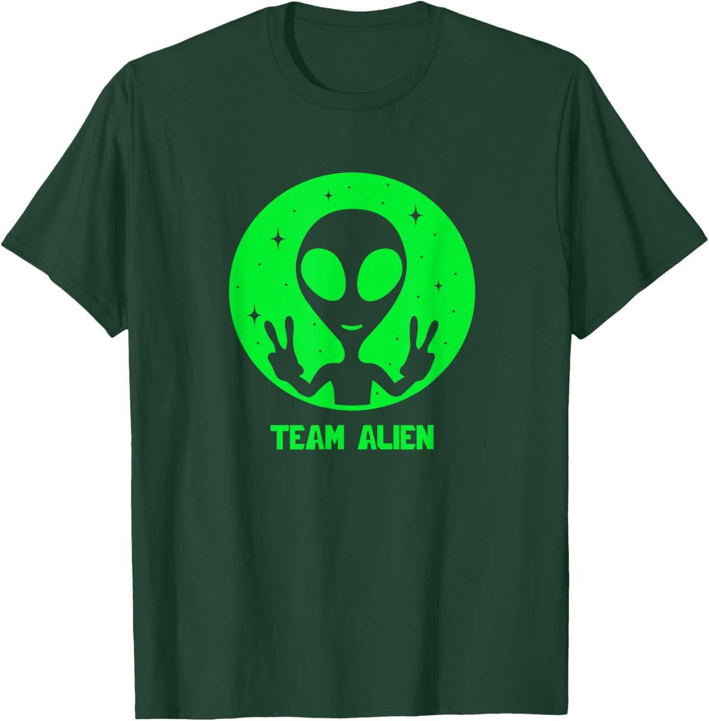 Alien Lover Men Women Kids UFO Abduction Team Alien T-Shirt - T-Shirt | Forest
