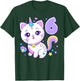Birthday girl 6 years old, cat, unicorn, 6th birthday T-Shirt - T-Shirt | Forest