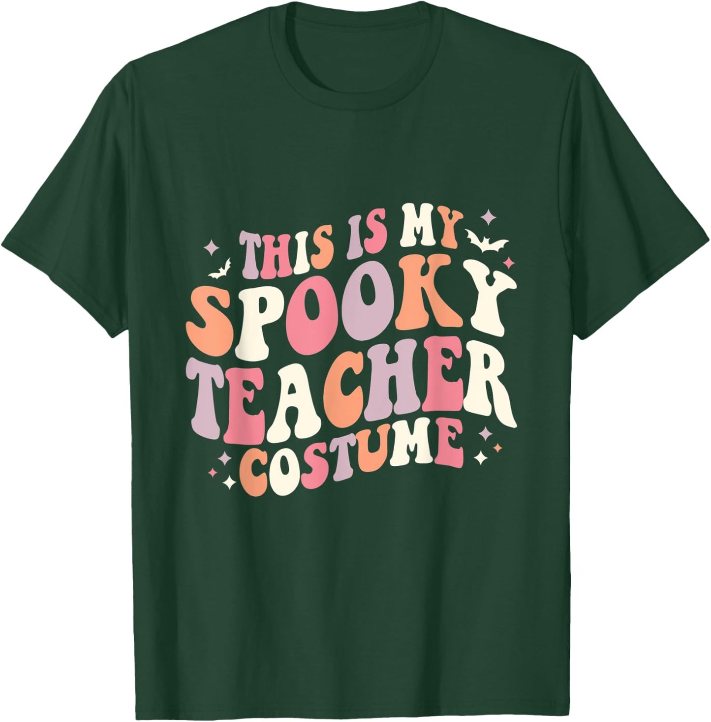 Retro Halloween This is my Spooky School Teacher Costume T-Shirt - T-Shirt | Forest