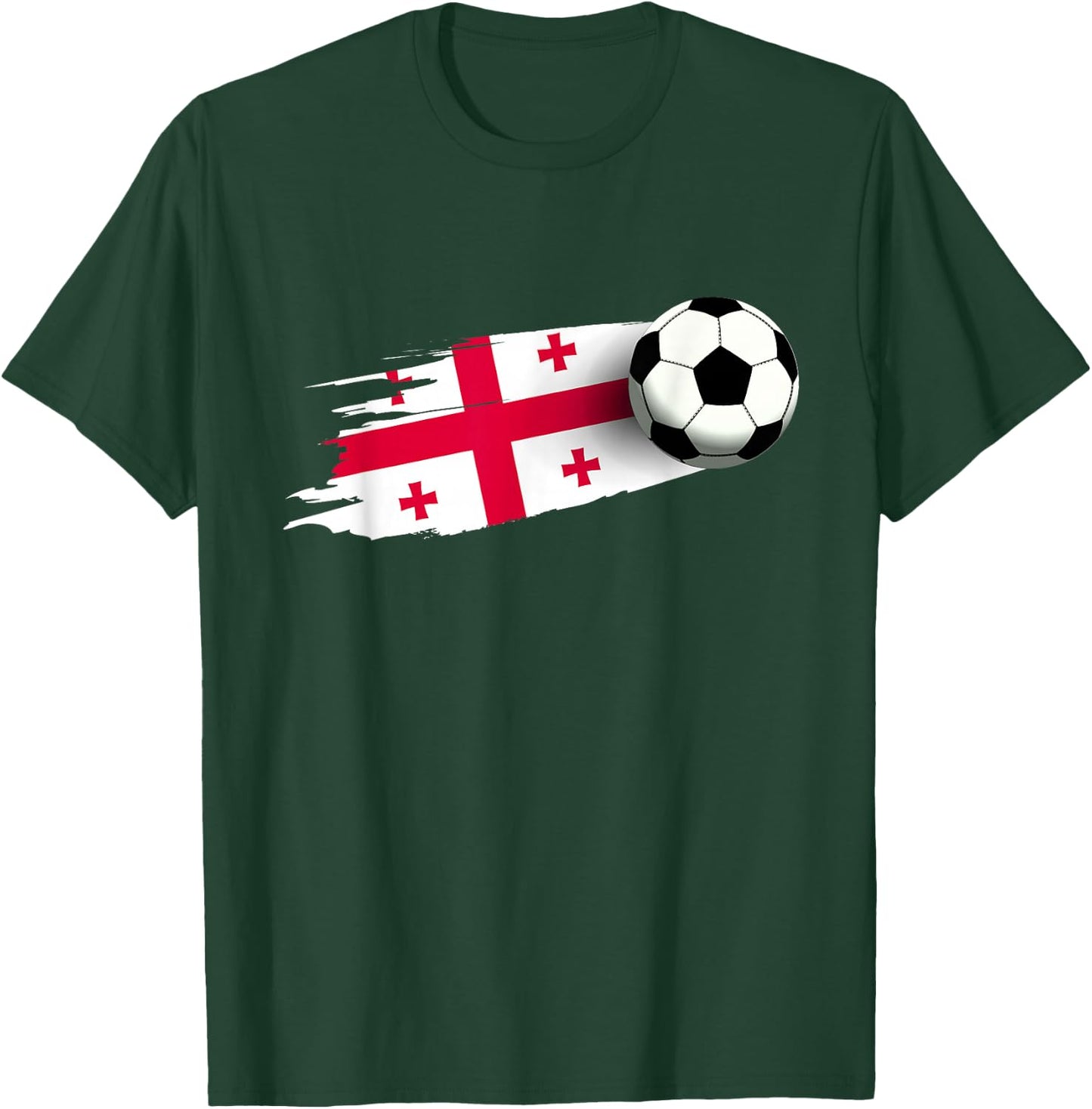 Georgia Flag Jersey Georgian Soccer Team Georgian T-Shirt - T-Shirt | Forest