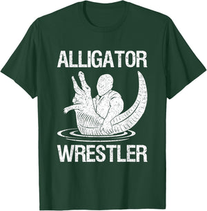 Gator Wrestling Gator Grappling Native Alligator Wrestler T-Shirt - T-Shirt | Forest