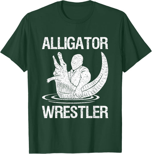 Gator Wrestling Gator Grappling Native Alligator Wrestler T-Shirt - T-Shirt | Forest