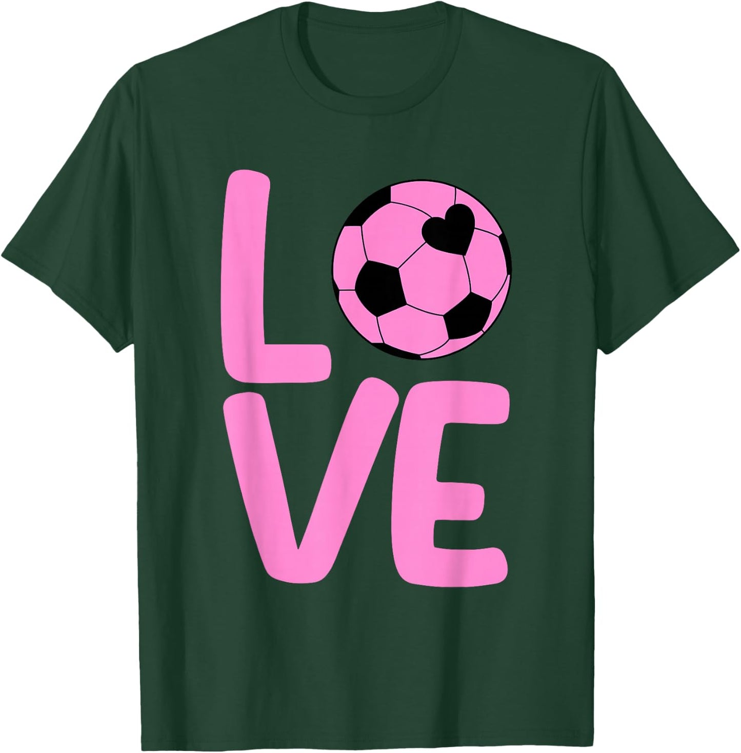 Cute Soccer Design Girls Team Sport Soccer Player T-Shirt - T-Shirt | Forest