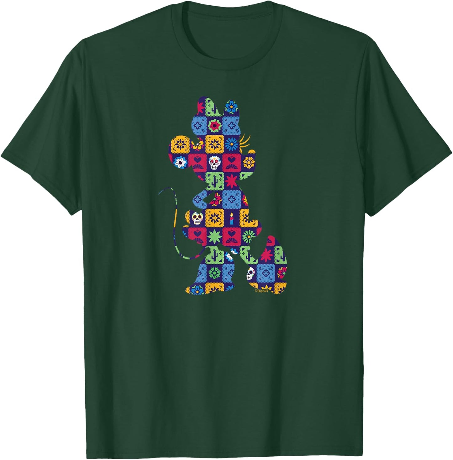 Disney Minnie Mouse Pose Día de los Muertos Day of the Dead T-Shirt - T-Shirt | Forest