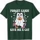 Floral Ghost Cat Halloween Forget Candy Give Me Cat T-Shirt - T-Shirt | Forest