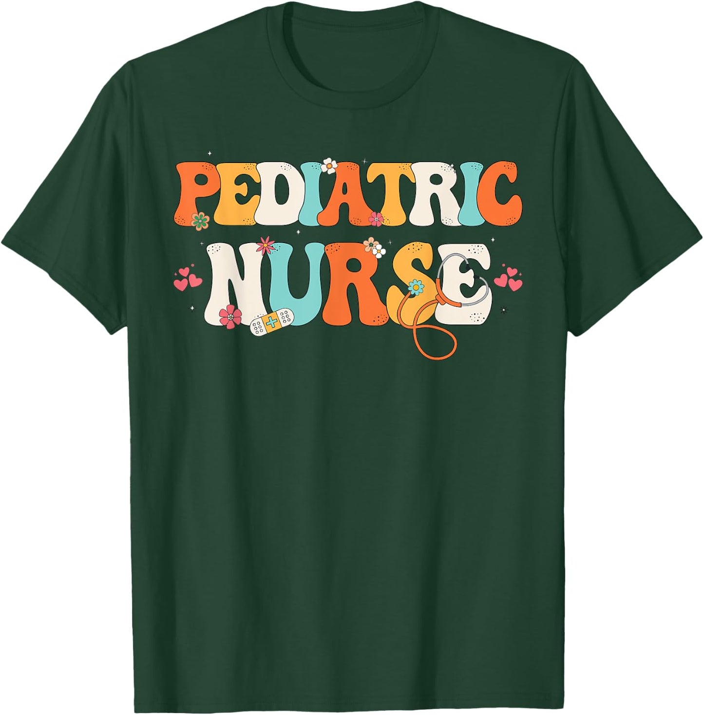 Cute Pediatric Nurse Apparel For Peds Nurse, Pediatric Nurse T-Shirt - T-Shirt | Forest
