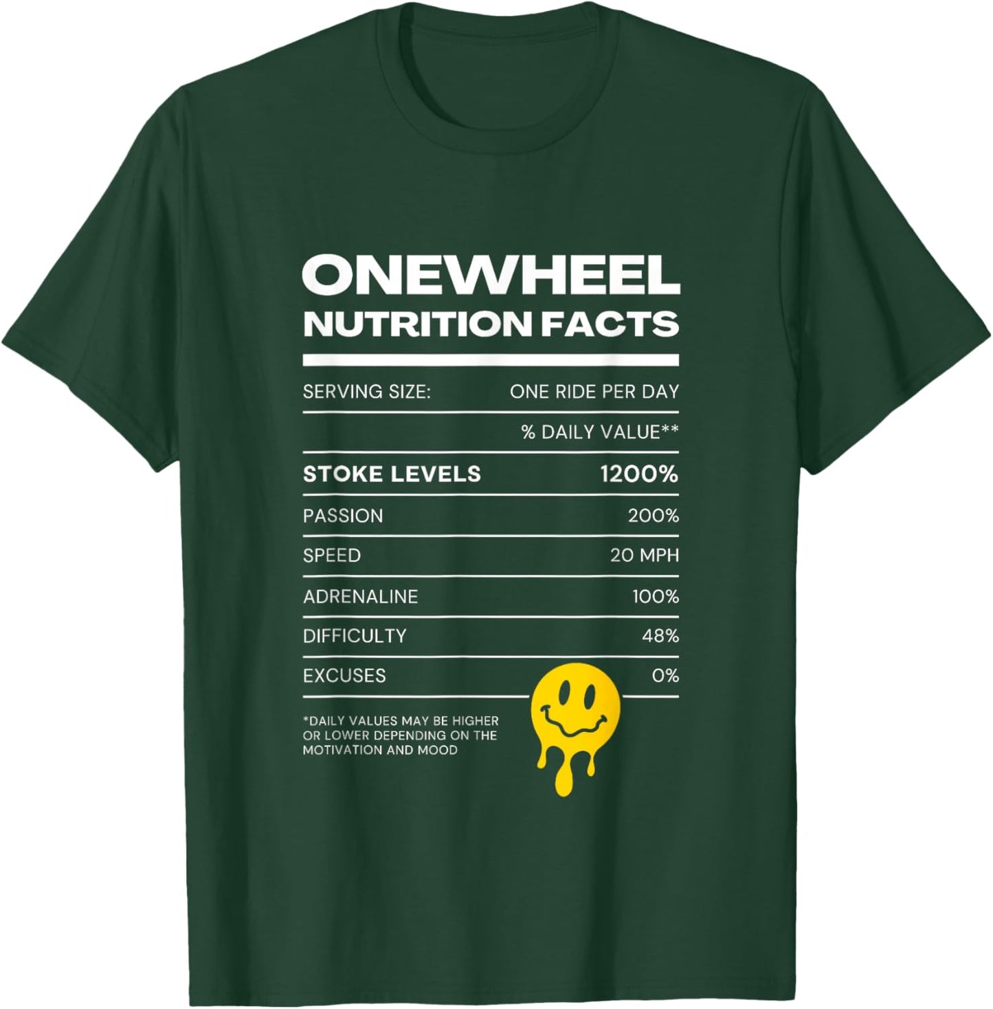 Onewheel Nutritional Value Stoke One Wheel T-Shirt - T-Shirt | Forest