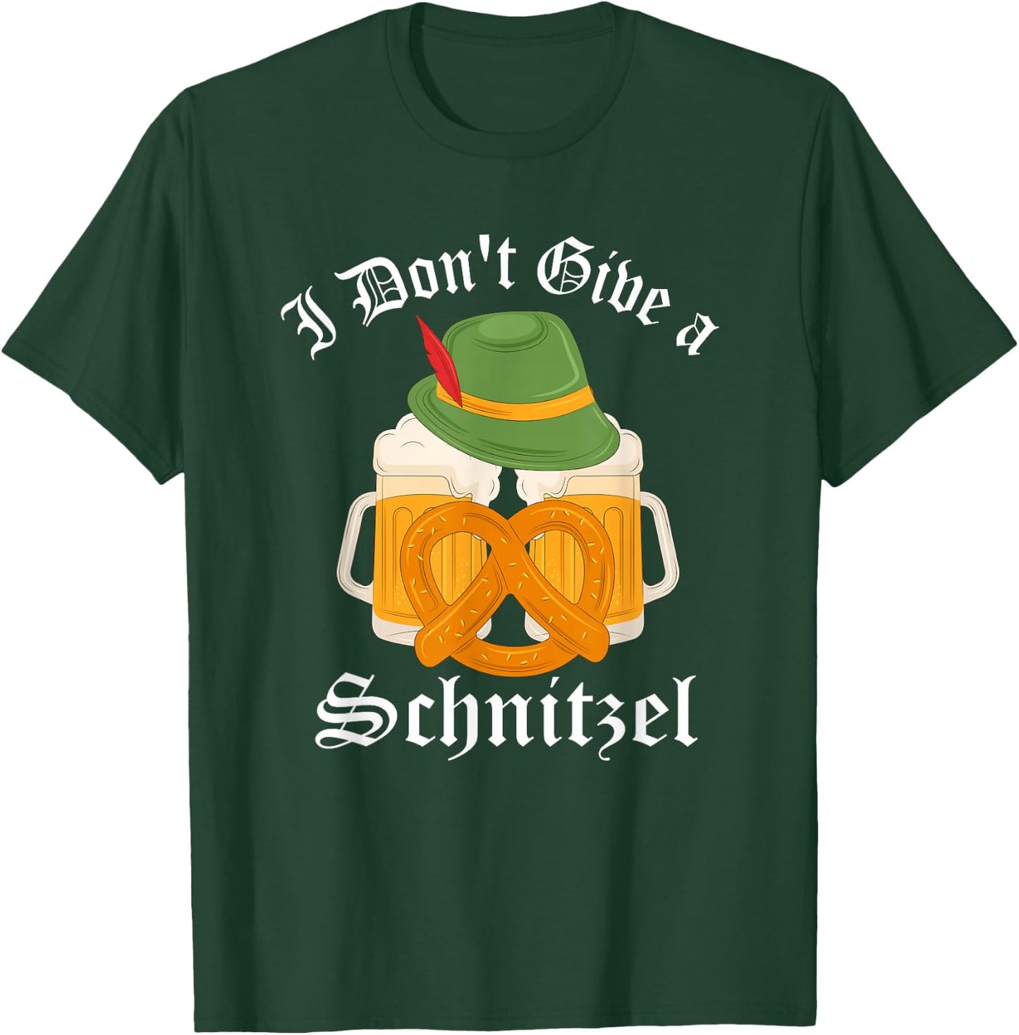 I Don't Give A Schnitzel German Oktoberfest Beer Festival T-Shirt - T-Shirt | Forest