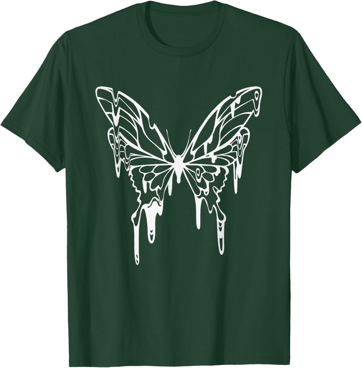 Fairycore Fairy Grunge Goth Tattoo Style Melting Butterfly T-Shirt - T-Shirt | Forest
