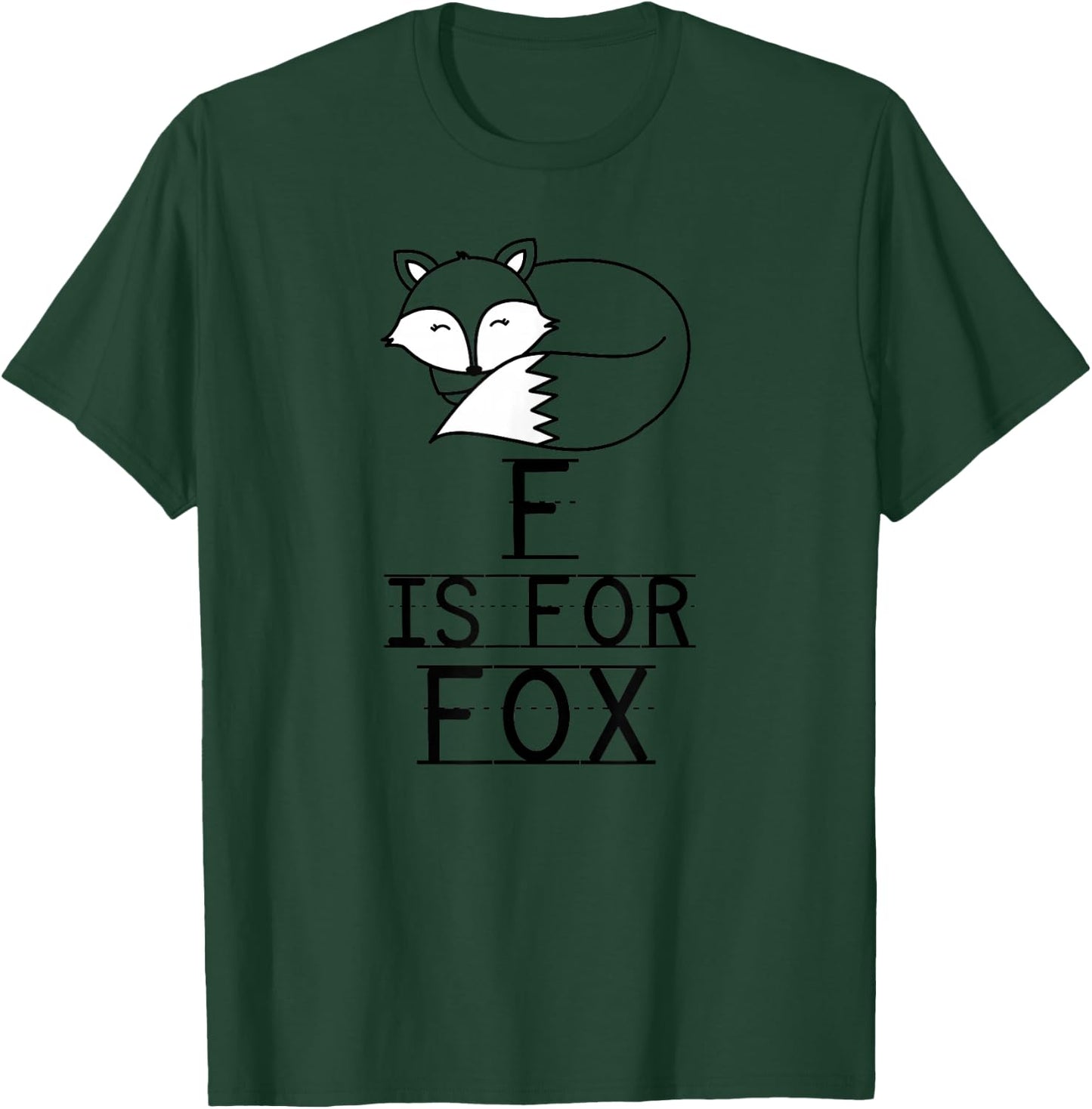 F Is For Fox Pre-K Kindergarten Teacher Student Saying T-Shirt - T-Shirt | Forest