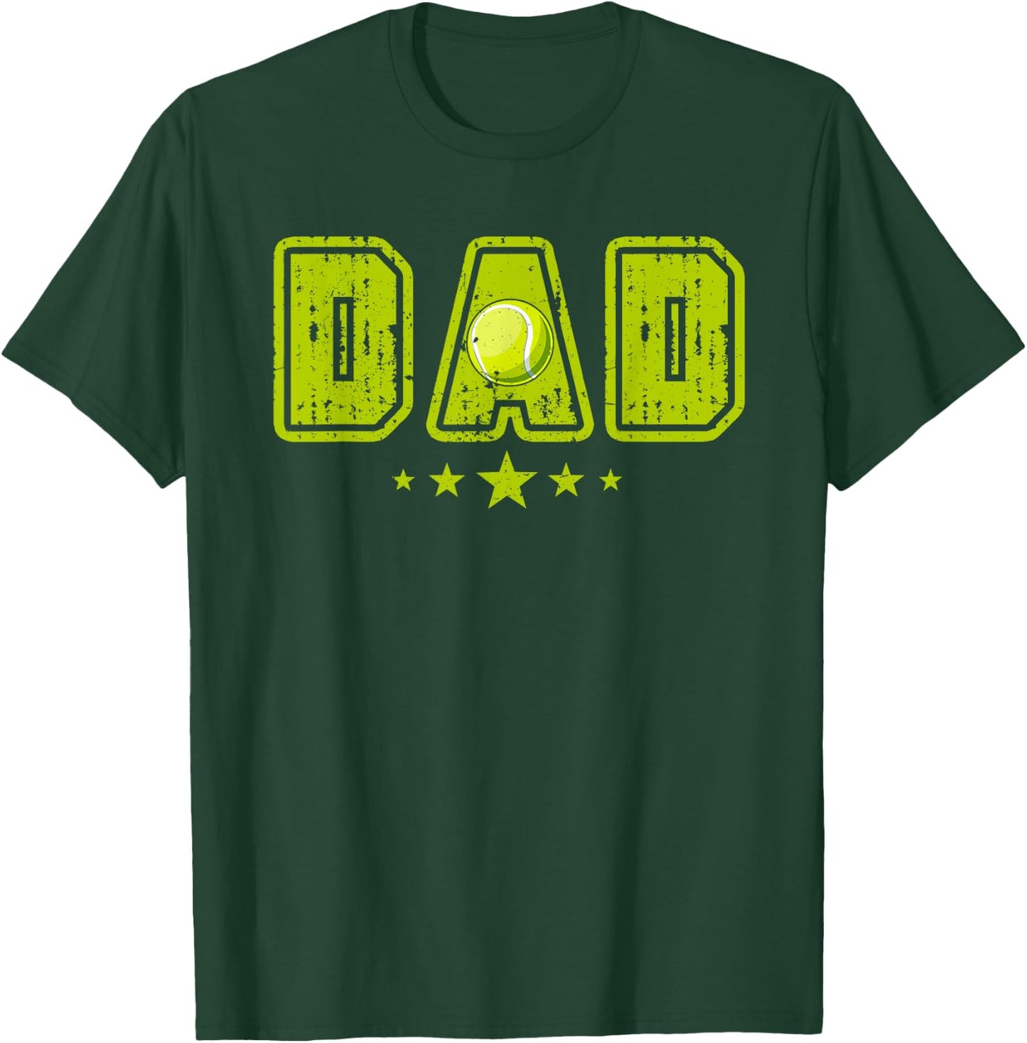 Vintage DAD Tennis Costume Dad Lover Player Father's Day T-Shirt - T-Shirt | Forest