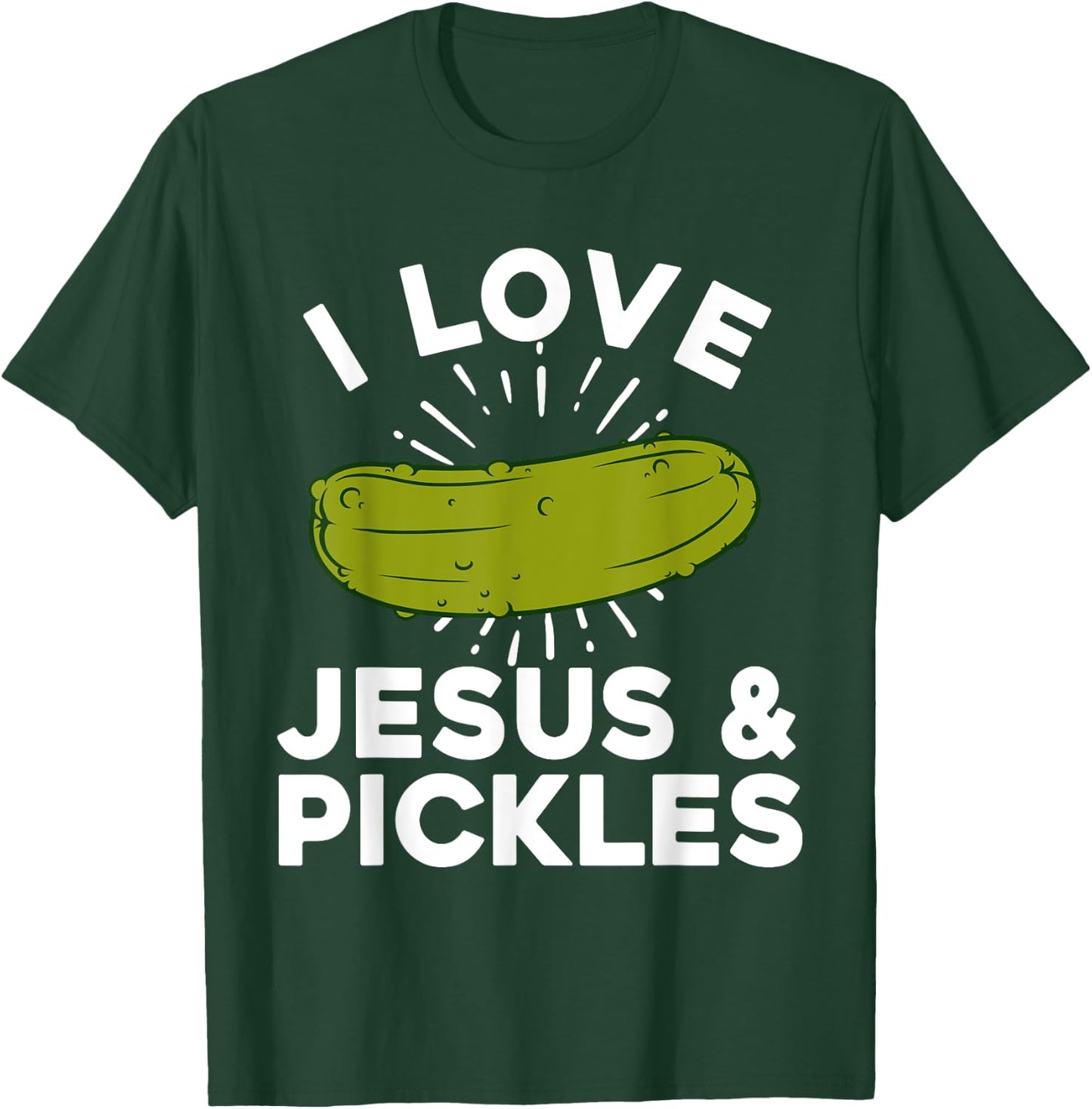 Cute Pickle Design Women Kids Jesus Pickle Lovers T-Shirt - T-Shirt | Forest