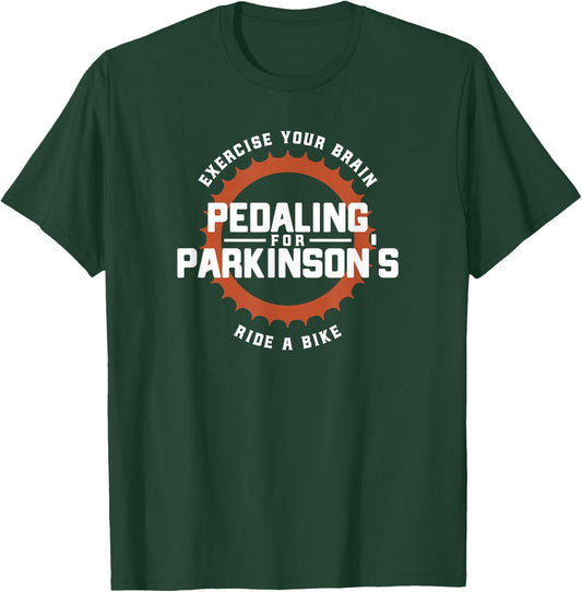 Pedaling For Parkinson's Apparel Black Vintage Bicycle Parkinson's Adult Small Short Sleeve Cotton 60% Polyester 40% T-Shirt - T-Shirt | Forest