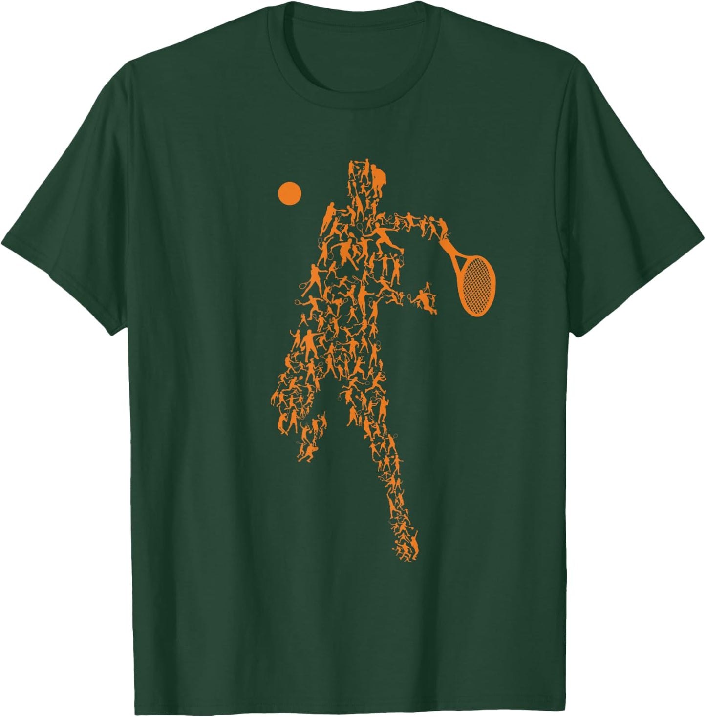 Tennis Positions Player Balls Funny Racket Game Outfit T-Shirt - T-Shirt | Forest