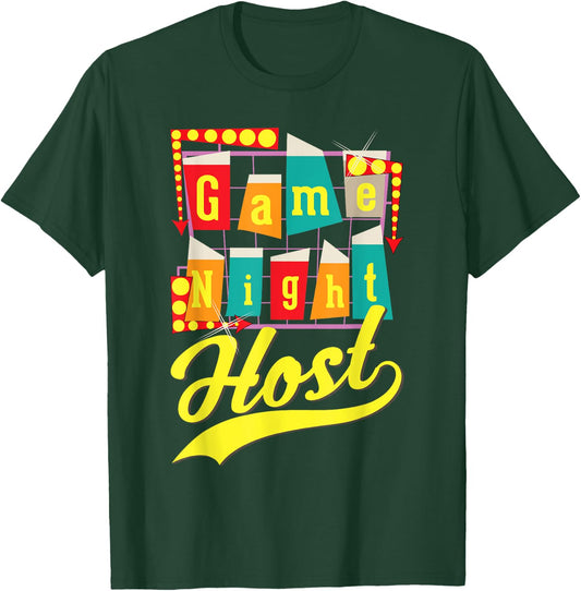 Game Night Host Family Board Game Trivia Night T-Shirt - T-Shirt | Forest