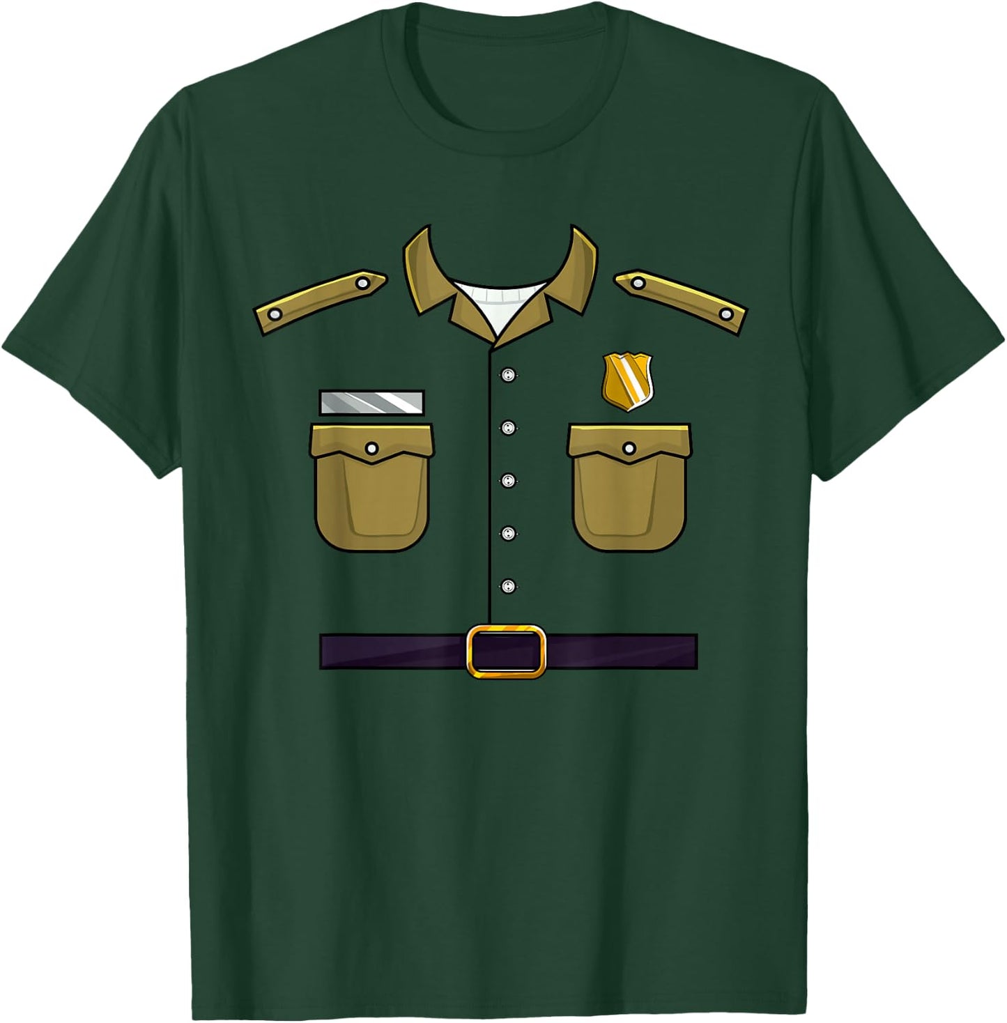 Forest Park Ranger Easy Lazy Funny Halloween Costume Cosplay T-Shirt - T-Shirt | Forest